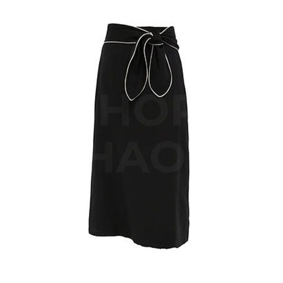 TUCKERNUCK Black Linen Carine Tie Skirt Size M NWT Retail $198 Tuckernuck - Picture 7 of 7